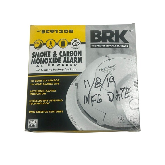 First Alert BRK SC9120B Hardwired Smoke & Carbon Monoxide Detector Fast Shipping - Picture 2 of 6